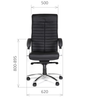 Кресло CHAIRMAN 480 Экокожа премиум черная в Твери - изображение 1